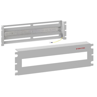 Корпус-панель с DIN-рейкой 19дюйм 3U 22 места RAL 7035 сер. SYSMATRIX DP 0003.700