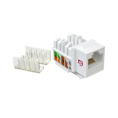 Вставка Keystone Jack RJ45 90град. кат.5E неэкранир. заделка тип 110 бел. SYSMATRIX KJ 5EU090.TLWH