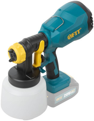 Распылитель аккумуляторный 20В 1.8/2.5мм 1000мл 70DIN/сек 700мл/мин HVLP FIT 79926