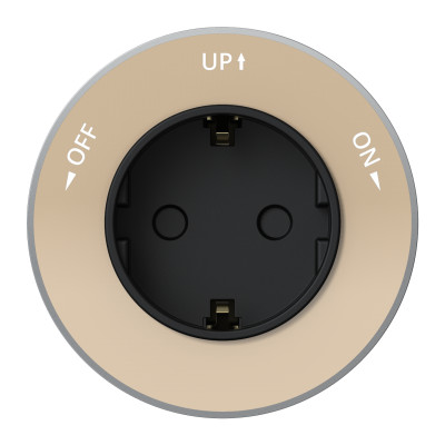 Розетка MultiTrack 16А 2P+E 250В круглая тип MTK13 песочн. SE MTK13001P