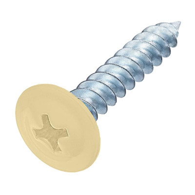 Саморез металл-металл 4.2х25 прессшайба RAL 1014 сл. кость (коробка) (уп.200шт) СТРОЙМЕТИЗ 2530074