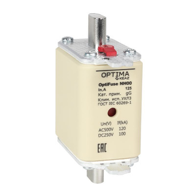 Вставка плавкая OptiFuse NH00-125-gG-УХЛ3 КЭАЗ 374936