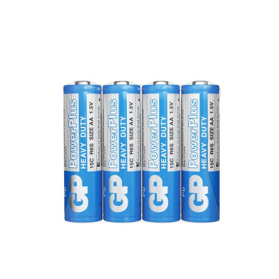 Элемент питания солевой AA/R6 1.5В PowerPlus 15CEBRA-2S4 40/200/1000 (уп.4шт) GP 10878