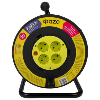 Удлинитель на катушке 4х50м с с заземл. CRG-04-5000 ФАZА 5063822