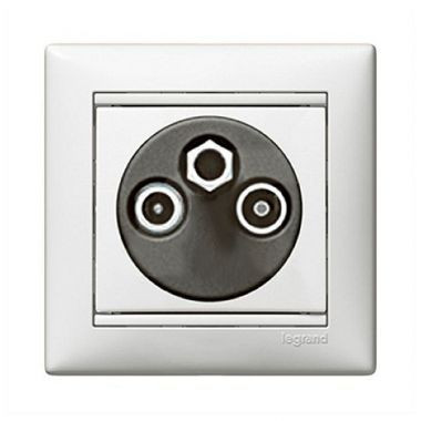 Розетка телевизионная TV/FM/SAT СП Valena зв. механизм бел. (блист.) IEK 695638