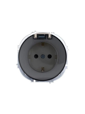 Розетка 1-м СП OSEN IP44 с заземл. с крышкой ПБТ механизм сл. кость LEZARD 743-9088-123BIPCH