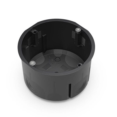 Коробка установочная 68х47 двухкомпонентн. для сплошных стен черн. Промрукав 60-0710См