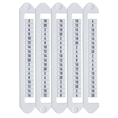 Маркировка для клемм Ш=5мм от 2 до 20 вертикал. ориентация DKC NUTB-5-2-20V
