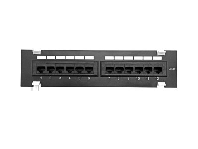 Патч-панель настенная кат.5E UTP 12 портов RJ-45 TOKOV ELECTRIC TKE-WMPP-5E-1U-12P-UTP