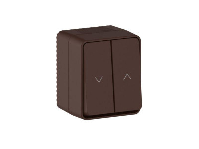 Выключатель для жалюзи 2-кл. ОП AtlasDesign PROFI 10А IP54 корич. SE ATN546019