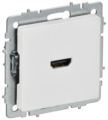 Розетка HDMI СП BRITE РHDMI-0-БрАБ механизм арктич. бел. IEK BR-H10-K91