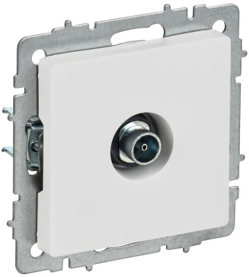 Розетка телевизионная оконечная TV СП BRITE РТВ11-0-БрАБ механизм арктич. бел. IEK BR-A10-O-K91