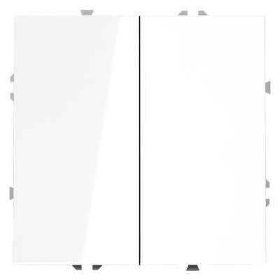 Выключатель 2-кл. СП S70 10А с самовозвратом механизм бел. глянцевый Voltum VLS020601