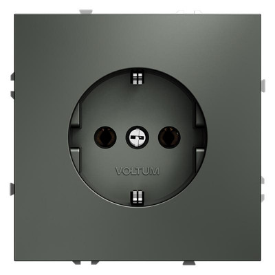 Розетка 1-м СП S70 16А с заземл. механизм титан Voltum VLS040106