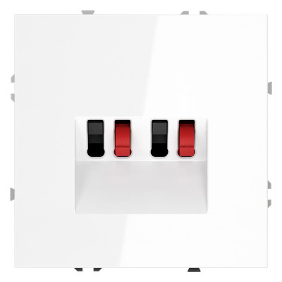 Розетка акустическая 4-м СП S70 механизм бел. глянцевый Voltum VLS060301