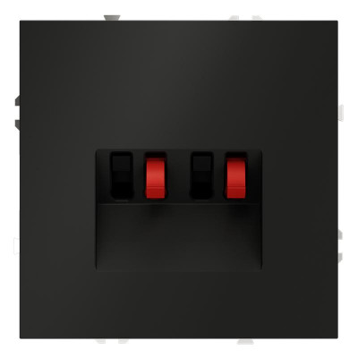 Розетка акустическая 4-м СП S70 механизм черн. матов. Voltum VLS060308