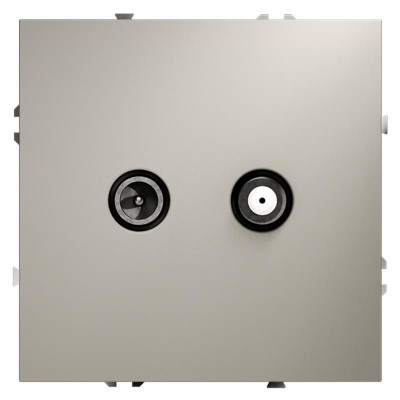 Розетка телевизионная оконечная TV + SAT 2-м СП S70 механизм кашемир Voltum VLS060403