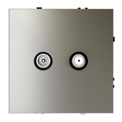 Розетка телевизионная оконечная TV + SAT 2-м СП S70 механизм шелк Voltum VLS060404