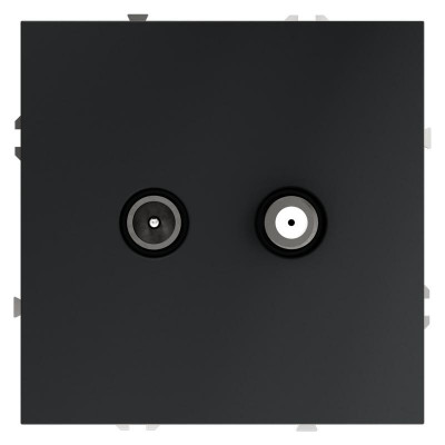 Розетка телевизионная оконечная TV + SAT 2-м СП S70 механизм графит Voltum VLS060407