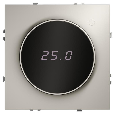 Терморегулятор электронный S70 с индикацией и датчиком для теплого пола механизм кашемир Voltum VLS070103