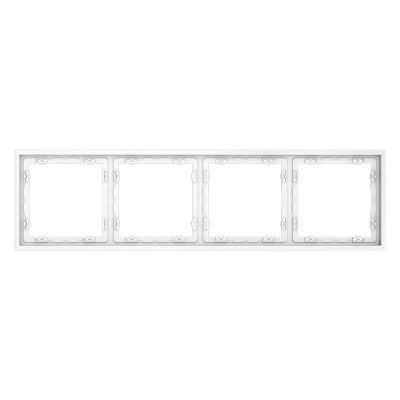 Рамка 4-м S70 пластик. бел. матов. Voltum VLS100402