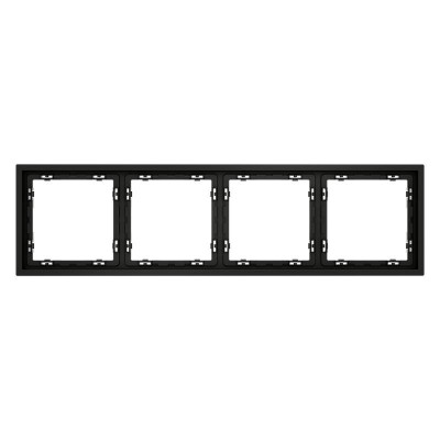 Рамка 4-м S70 пластик. черн. матов. Voltum VLS100408