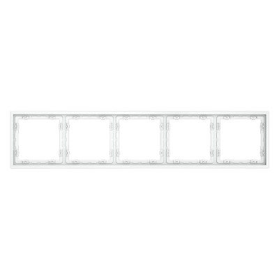 Рамка 5-м S70 пластик. бел. матов. Voltum VLS100502