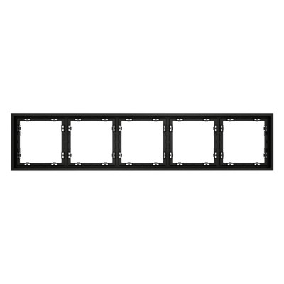 Рамка 5-м S70 пластик. черн. матов. Voltum VLS100508