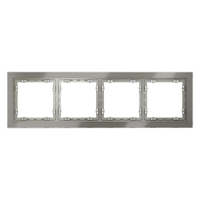 Рамка 4-м S70 стеклян. шелк Voltum VLS110404