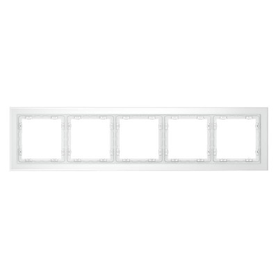 Рамка 5-м S70 стеклян. бел. матов. Voltum VLS110502