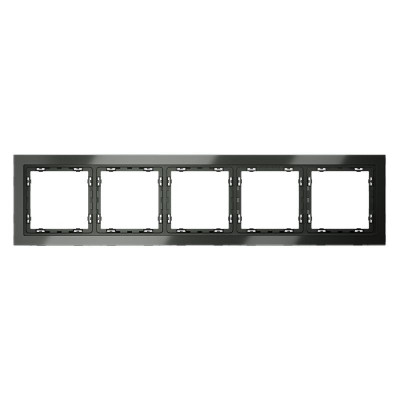 Рамка 5-м S70 стеклян. титан Voltum VLS110506