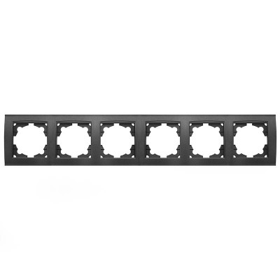 Рамка 6-м Бриллиант горизонт. графит Universal 1030-Gr