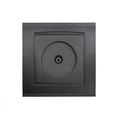 Розетка телевизионная TV 1-м СП Бриллиант в сборе графит Universal 7947571-Gr