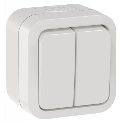 Выключатель 2-кл. ОП TORS TS305 10А IP55 бел. IEK TS-V20-0-10-55-K01