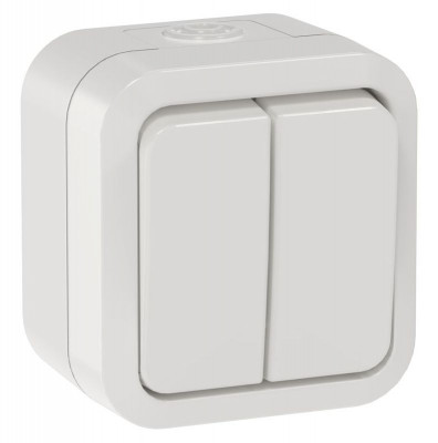 Выключатель проходной 2-кл. ОП TORS TS325 10А IP55 бел. IEK TS-V22-0-10-55-K01