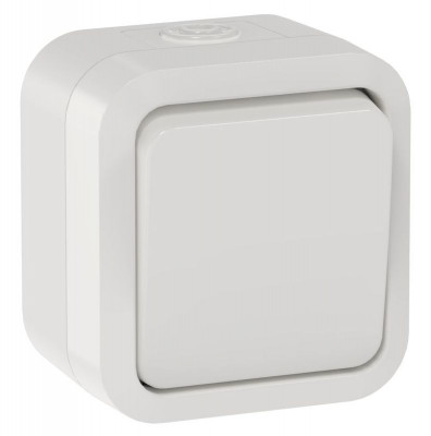 Выключатель кнопочный 1-кл. ОП TORS TS310 10А IP55 бел. IEK TS-V14-0-10-55-K01