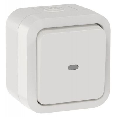 Переключатель 1-кл. ОП TORS TS302 10А IP55 с индикацией бел. IEK TS-V10-1-10-55-K01