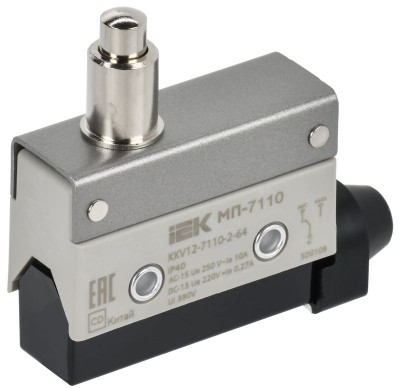 Микропереключатель концевой МП-7110 IP40 удлиненный толкатель IEK KKV12-7110-2-64