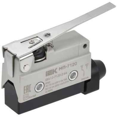 Микропереключатель концевой МП-7120 IP40 рычаг IEK KKV12-7120-2-64