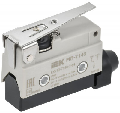 Микропереключатель концевой МП-7140 IP40 укороченный рычаг IEK KKV12-7140-2-64