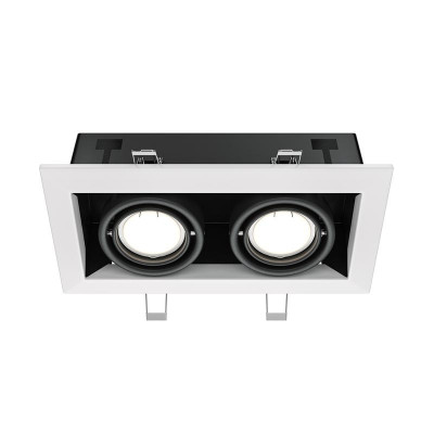 Светильник встраиваемый Metal Modern GU10 2x10Вт Maytoni DL008-2-02-W