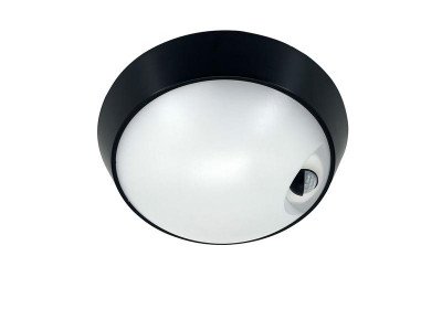 Светильник светодиодный WP 15 C 18W OP 840 D220 BK MDM 220х80мм 18Вт 4000К IP65 ЖКХ круглый пылевлагозащ. с датчиком движения черн. Русский Свет 15071524506