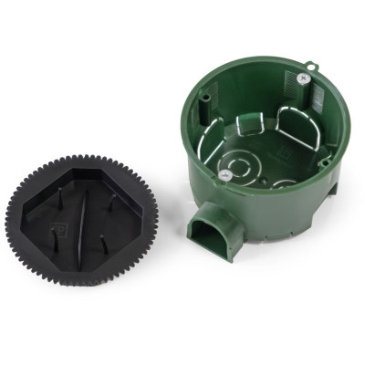 Коробка установочная 68х45 безгалогенная (HF) с саморезами и крышкой Промрукав 80-0560СКм