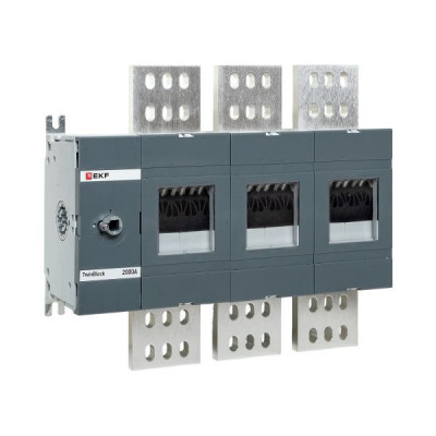 Рубильник 3п 2000А без рукоятки управления TwinBlock EKF tb-s-2000-3p