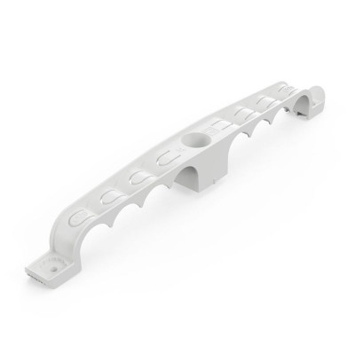 Держатель труб d20мм для прямого монтажа двусторон. на 8 мест в гофроящике сер. (уп.100шт) Промрукав PR13.03296