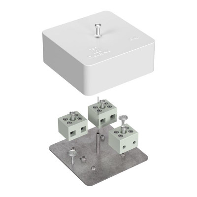 Коробка огнестойкая для кабель-канала 40-0450-FR6.0-6 Е15-Е60 RAL9003 75х75х30 латунь Промрукав 40-0450-FR6.0-6-Е60