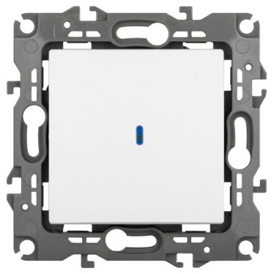 Выключатель 1-кл. Эра12 12-1102-01М 10А IP20 250В 10AX с подсветкой механизм бел. матов. Эра Б0065679