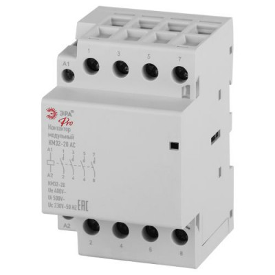 Контактор модульный КМ32-20 АС PRO NO-902-334 Эра Б0062325