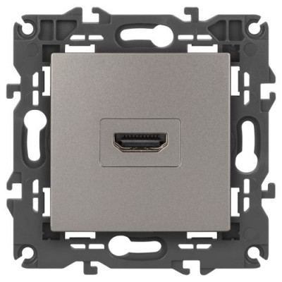 Розетка 1-м СП Elegance 14-3114-16 HDMI титан Эра Б0065778