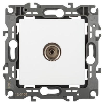 Розетка телевизионная одиночная TV 1-м Эра12 12-3101-01М бел. матов. Эра Б0065711